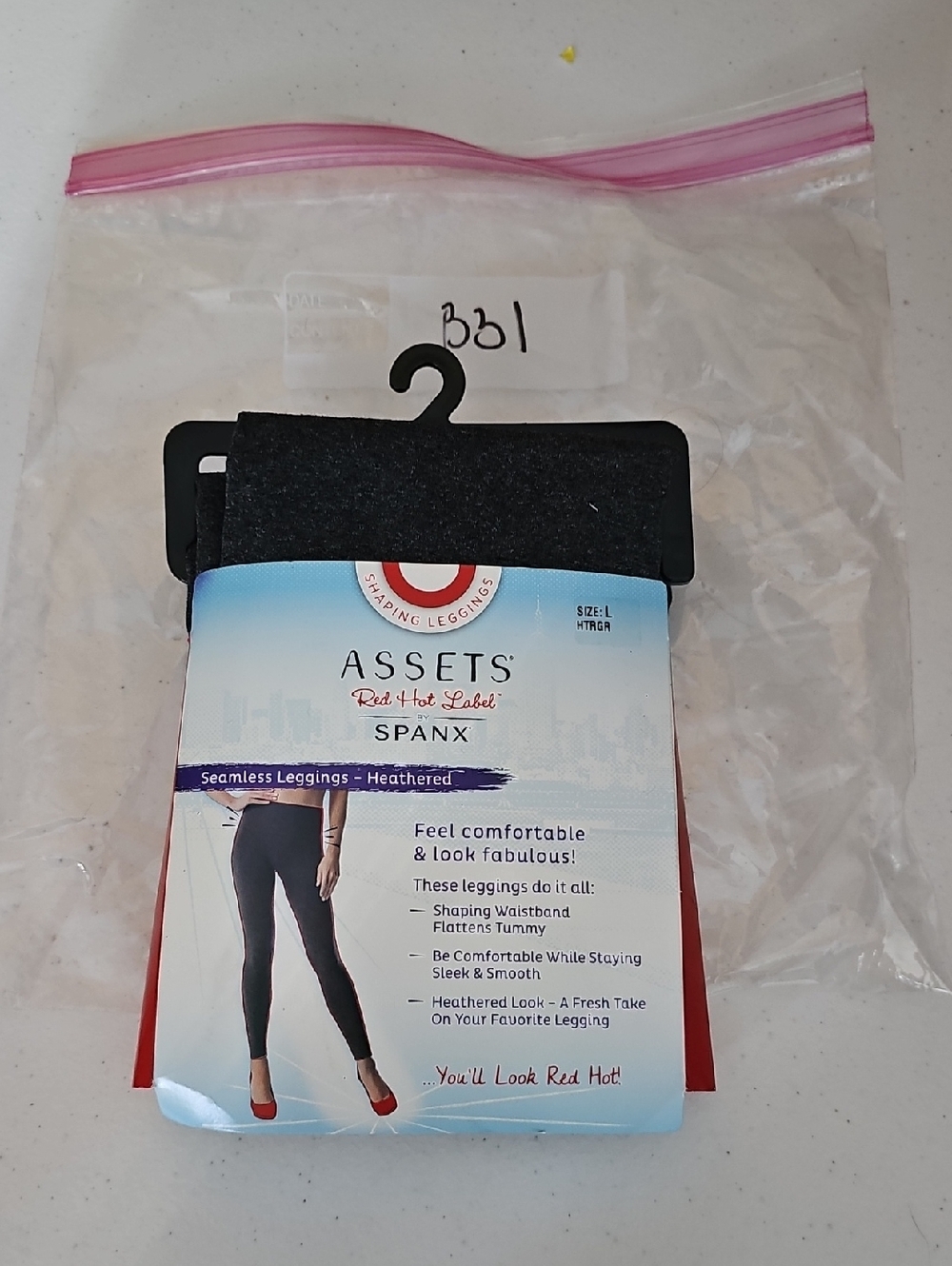 ASSETS by Spanx Heathered Charcoal Seamless Leggings 5BINB31